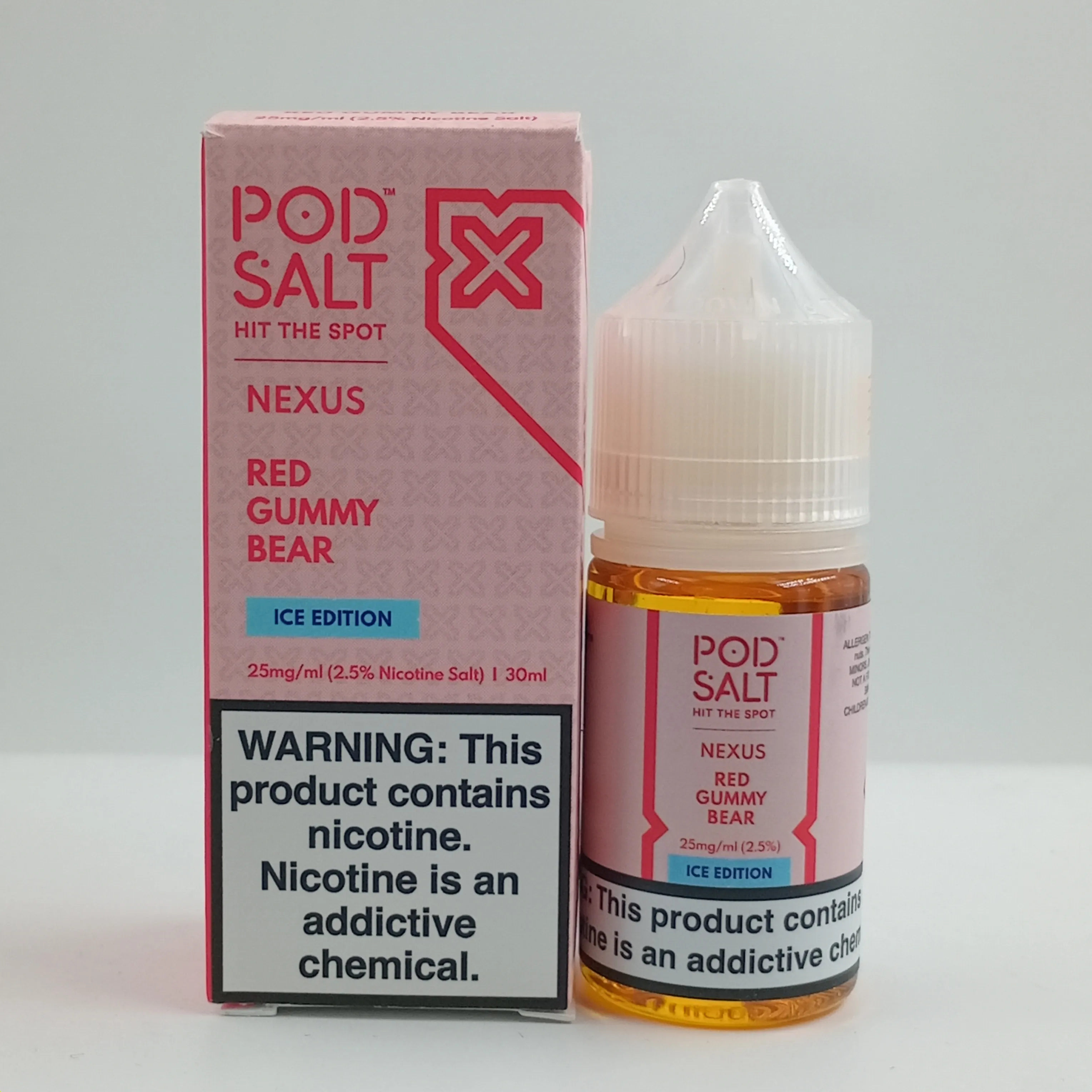 پاد سالت پاستیل توتفرنگی یخ | POD SALT NEXUS RED GUMMY BEAR ICE 